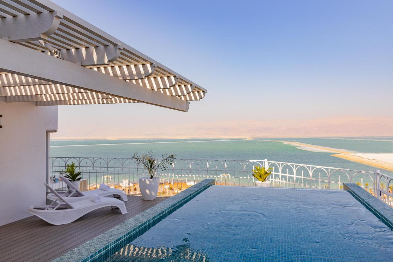Enjoy Dead Sea Hotel Ein Bokek Exterior photo View of the Dead Sea from the Dead Sea Spa Magdiel